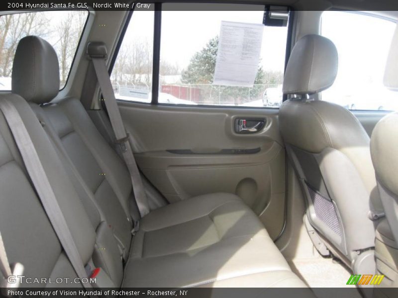 Nordic White / Gray 2004 Hyundai Santa Fe GLS