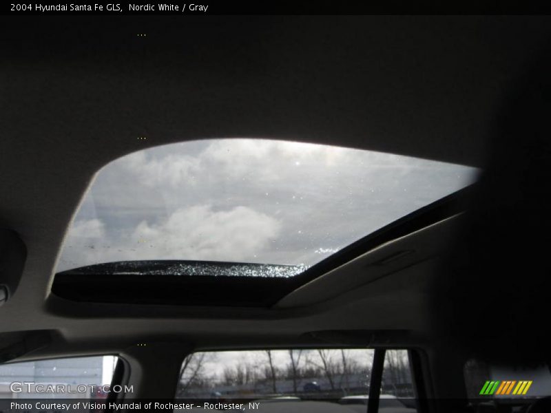 Nordic White / Gray 2004 Hyundai Santa Fe GLS