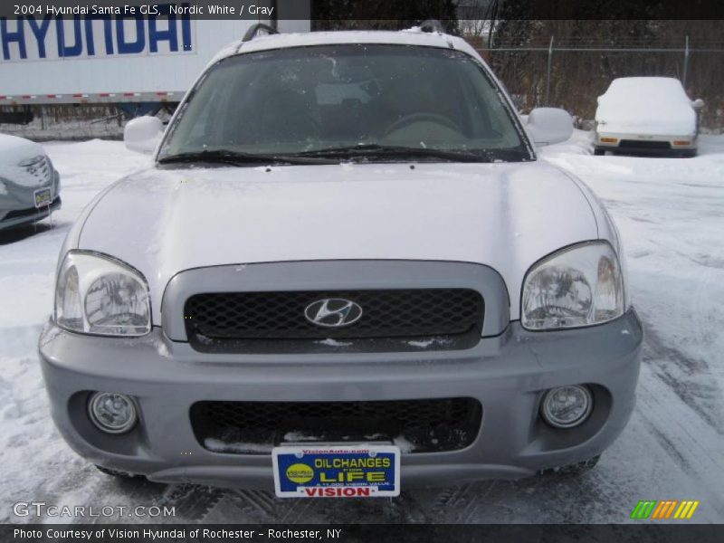 Nordic White / Gray 2004 Hyundai Santa Fe GLS