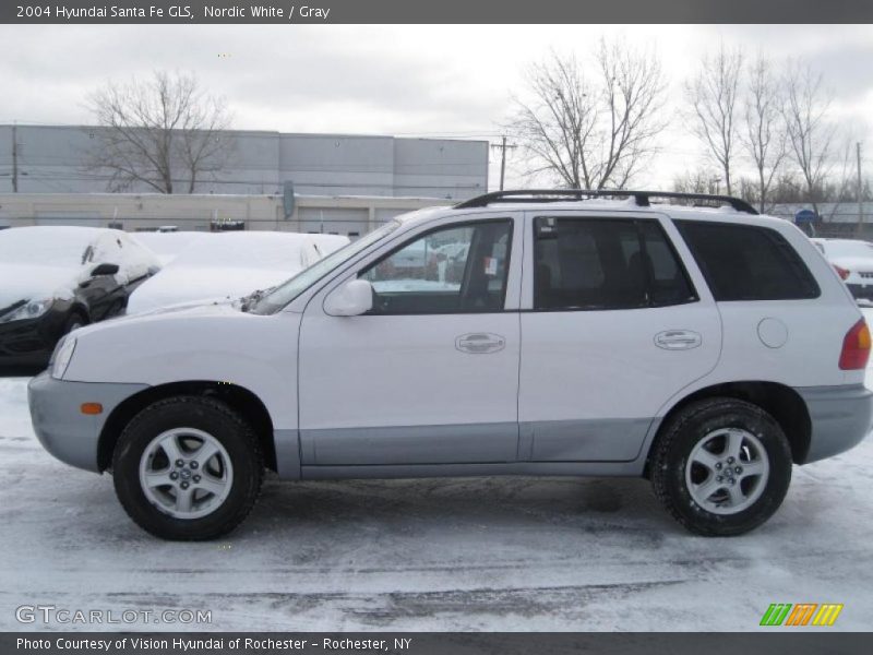 Nordic White / Gray 2004 Hyundai Santa Fe GLS