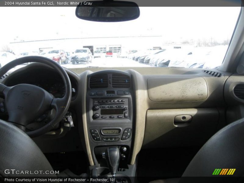 Nordic White / Gray 2004 Hyundai Santa Fe GLS