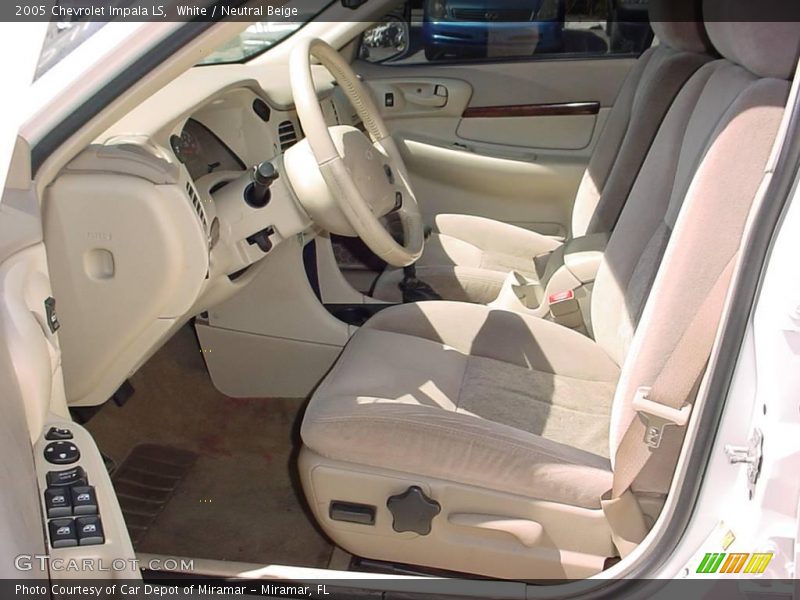 White / Neutral Beige 2005 Chevrolet Impala LS