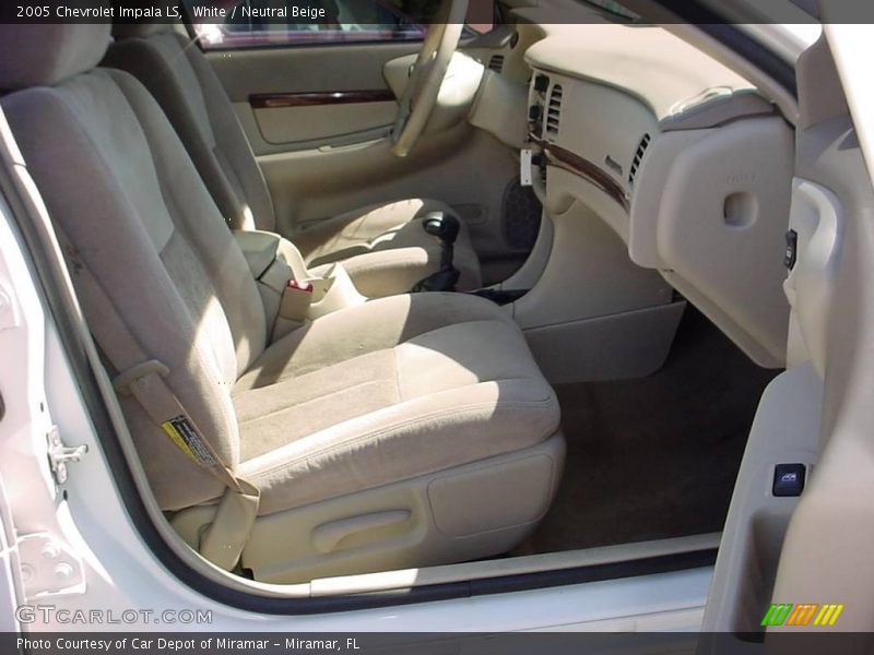 White / Neutral Beige 2005 Chevrolet Impala LS