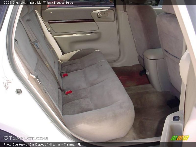 White / Neutral Beige 2005 Chevrolet Impala LS