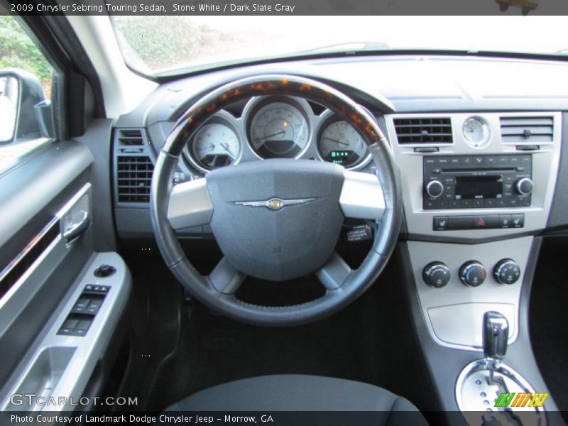 Stone White / Dark Slate Gray 2009 Chrysler Sebring Touring Sedan