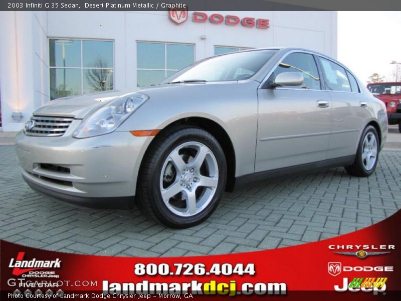 Desert Platinum Metallic / Graphite 2003 Infiniti G 35 Sedan