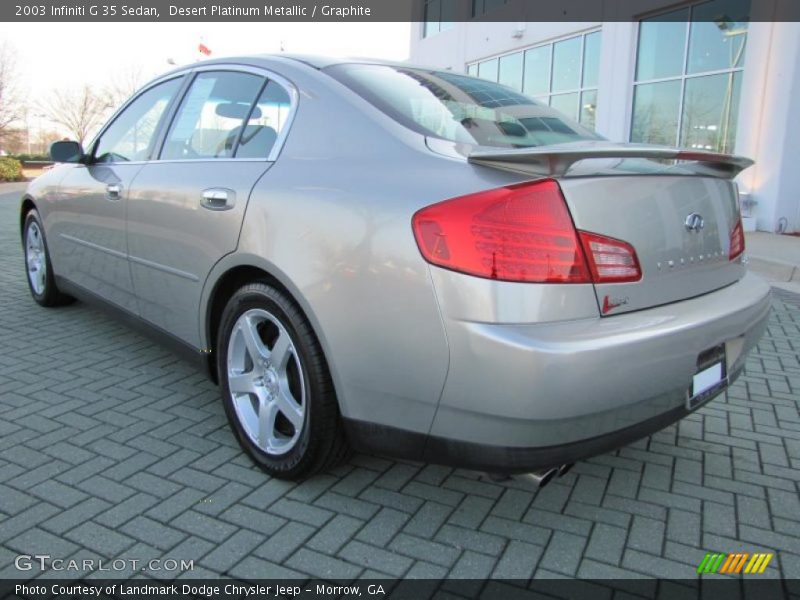 Desert Platinum Metallic / Graphite 2003 Infiniti G 35 Sedan