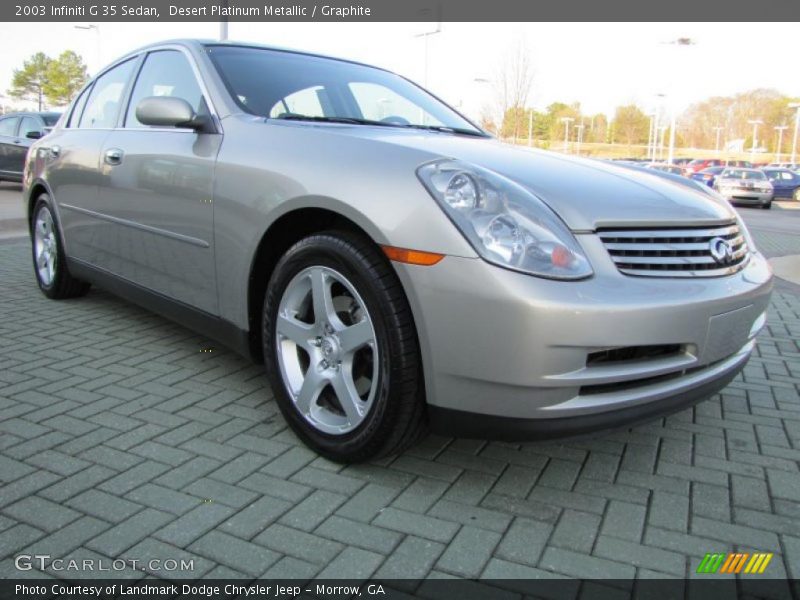 Desert Platinum Metallic / Graphite 2003 Infiniti G 35 Sedan