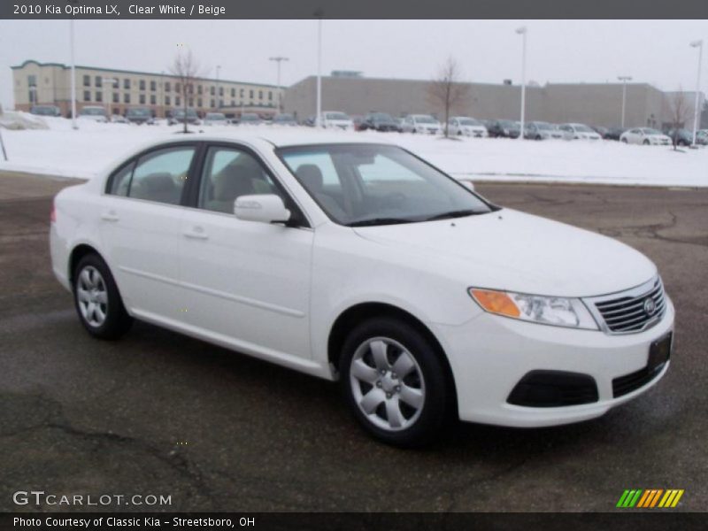 Clear White / Beige 2010 Kia Optima LX