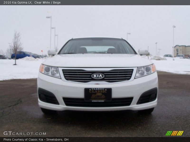 Clear White / Beige 2010 Kia Optima LX