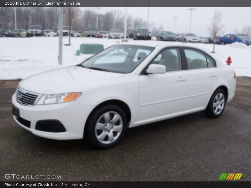 Clear White / Beige 2010 Kia Optima LX