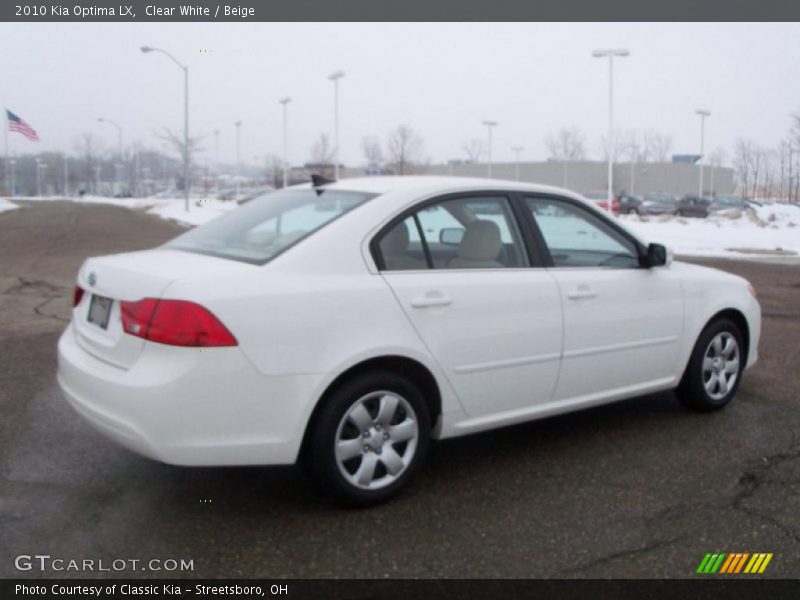 Clear White / Beige 2010 Kia Optima LX
