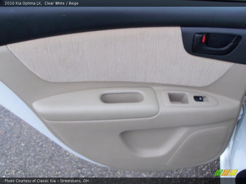 Clear White / Beige 2010 Kia Optima LX