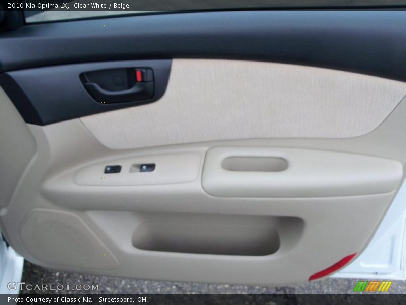 Clear White / Beige 2010 Kia Optima LX