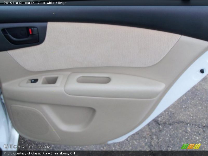 Clear White / Beige 2010 Kia Optima LX