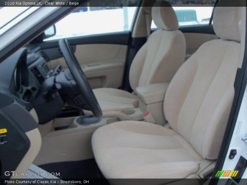 Clear White / Beige 2010 Kia Optima LX