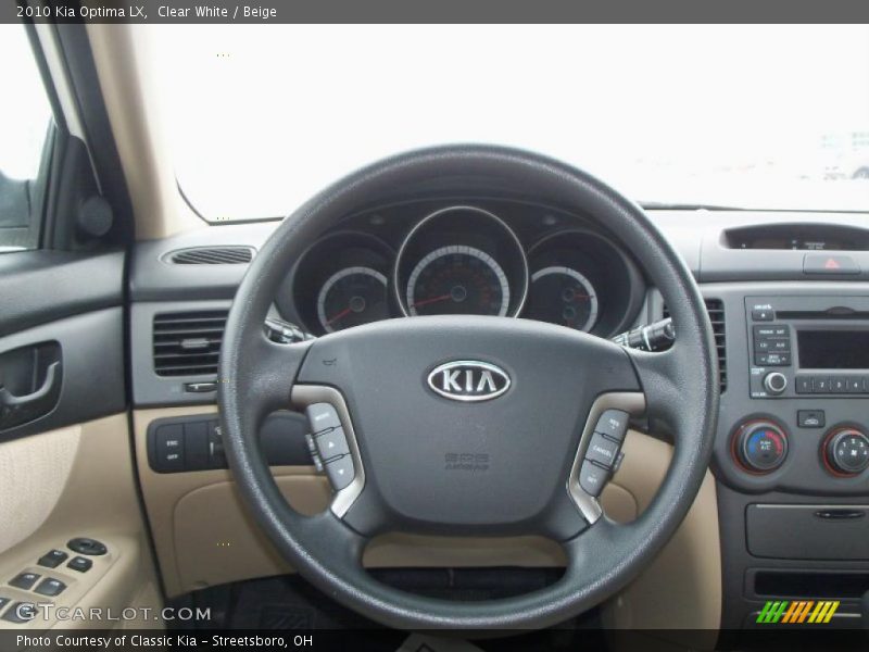 Clear White / Beige 2010 Kia Optima LX