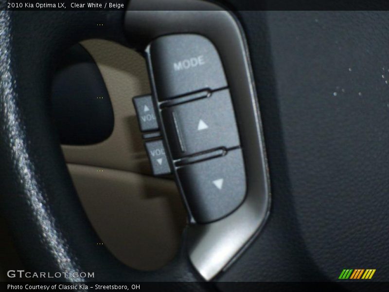 Clear White / Beige 2010 Kia Optima LX