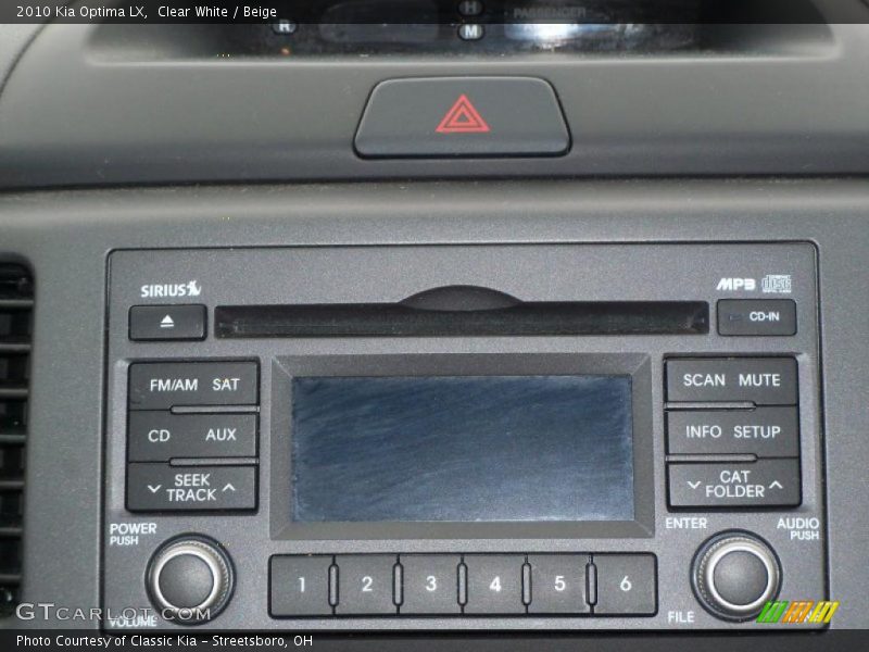 Clear White / Beige 2010 Kia Optima LX