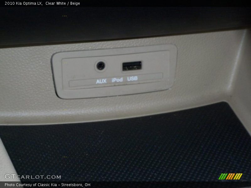 Clear White / Beige 2010 Kia Optima LX