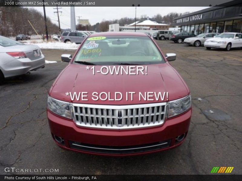 Vivid Red Metallic / Sand 2008 Lincoln MKZ Sedan