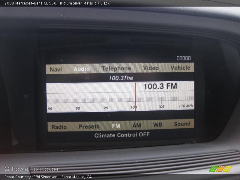 Iridium Silver Metallic / Black 2008 Mercedes-Benz CL 550