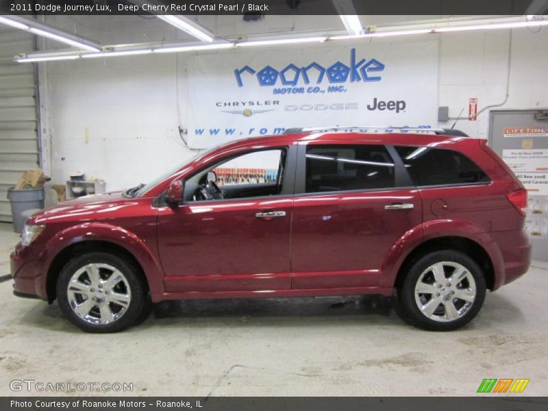 Deep Cherry Red Crystal Pearl / Black 2011 Dodge Journey Lux