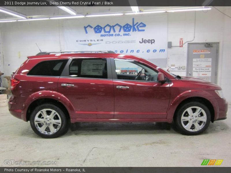 Deep Cherry Red Crystal Pearl / Black 2011 Dodge Journey Lux
