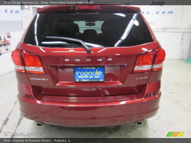 Deep Cherry Red Crystal Pearl / Black 2011 Dodge Journey Lux