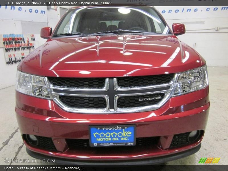 Deep Cherry Red Crystal Pearl / Black 2011 Dodge Journey Lux