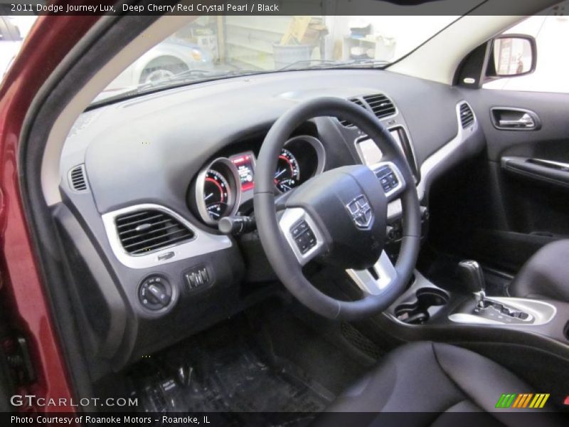 Deep Cherry Red Crystal Pearl / Black 2011 Dodge Journey Lux