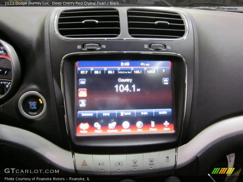 Deep Cherry Red Crystal Pearl / Black 2011 Dodge Journey Lux