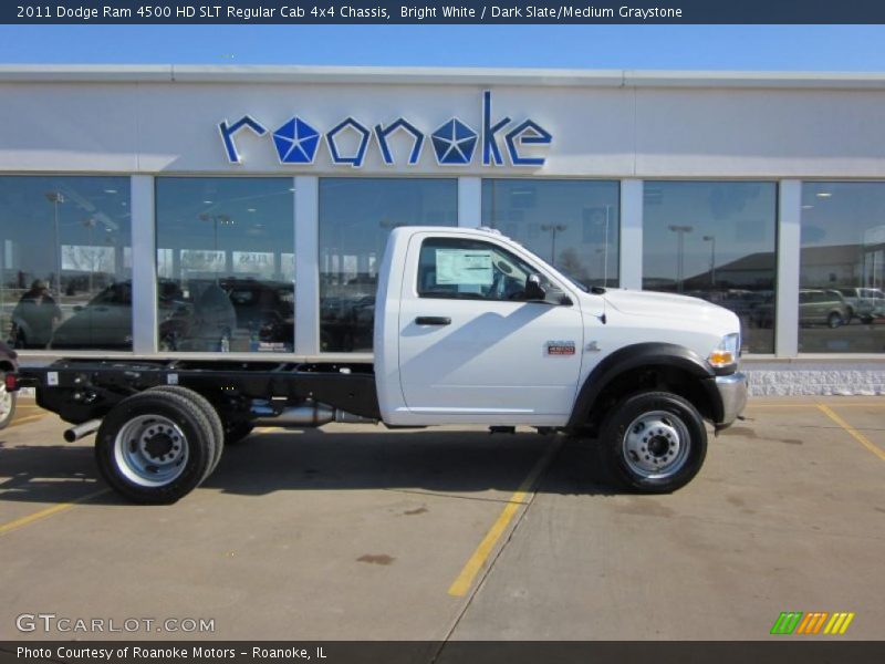 Bright White / Dark Slate/Medium Graystone 2011 Dodge Ram 4500 HD SLT Regular Cab 4x4 Chassis