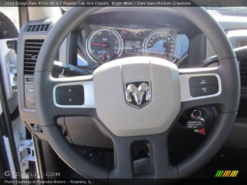  2011 Ram 4500 HD SLT Regular Cab 4x4 Chassis Steering Wheel
