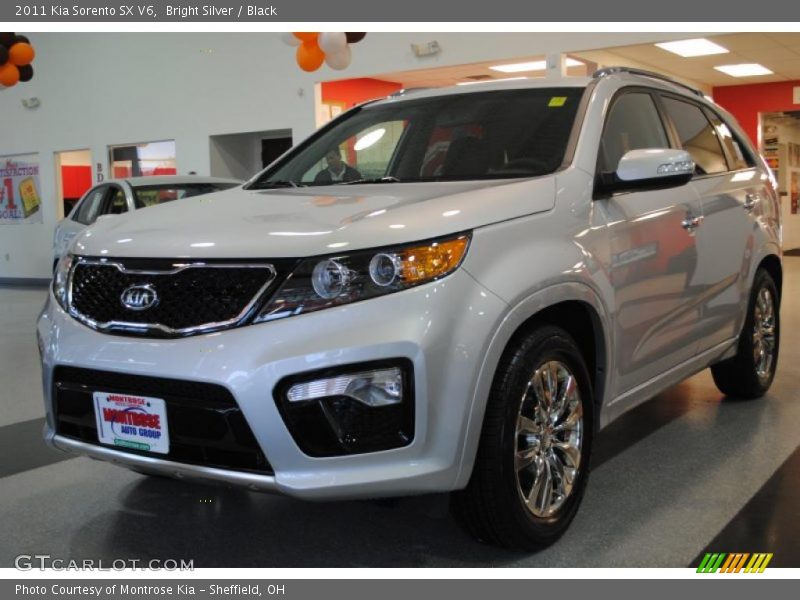 Bright Silver / Black 2011 Kia Sorento SX V6