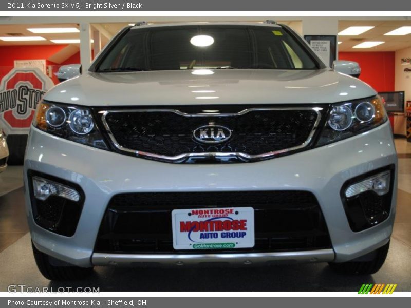 Bright Silver / Black 2011 Kia Sorento SX V6