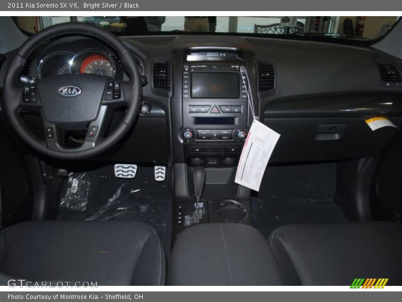 Bright Silver / Black 2011 Kia Sorento SX V6