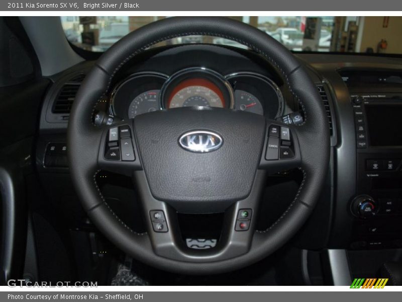 Bright Silver / Black 2011 Kia Sorento SX V6