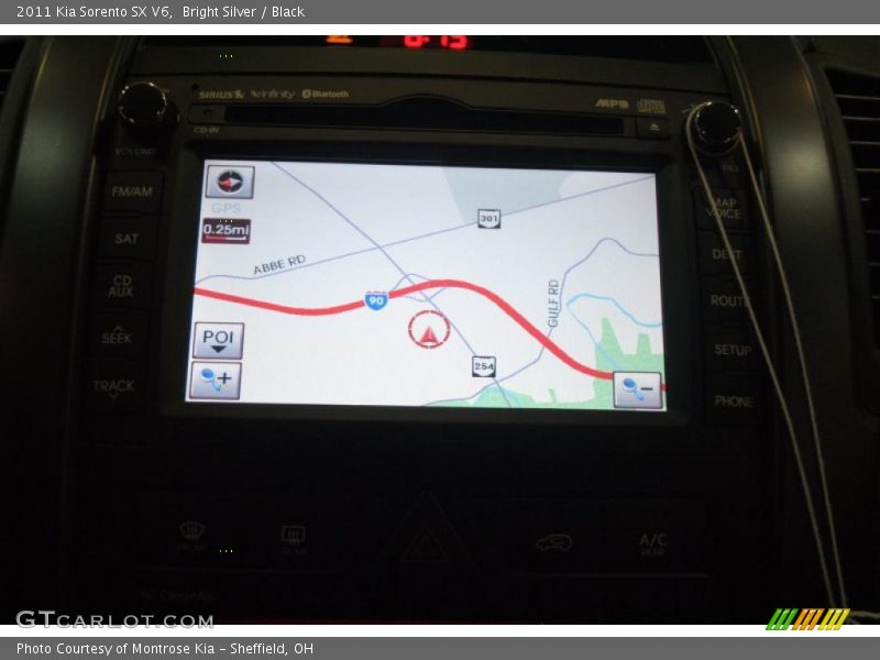 Bright Silver / Black 2011 Kia Sorento SX V6