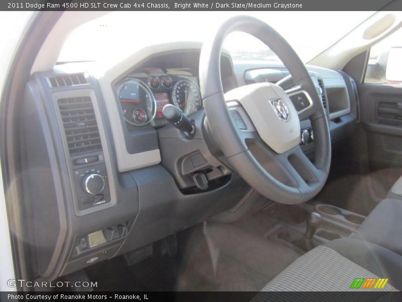 Bright White / Dark Slate/Medium Graystone 2011 Dodge Ram 4500 HD SLT Crew Cab 4x4 Chassis