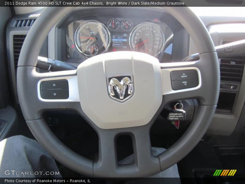 Bright White / Dark Slate/Medium Graystone 2011 Dodge Ram 4500 HD SLT Crew Cab 4x4 Chassis