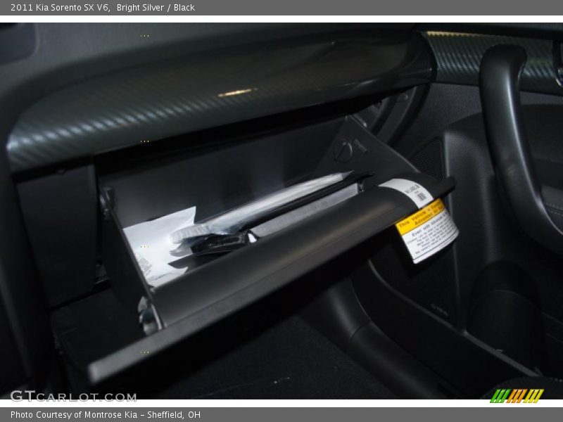 Bright Silver / Black 2011 Kia Sorento SX V6