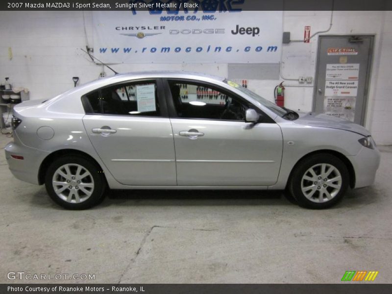 Sunlight Silver Metallic / Black 2007 Mazda MAZDA3 i Sport Sedan