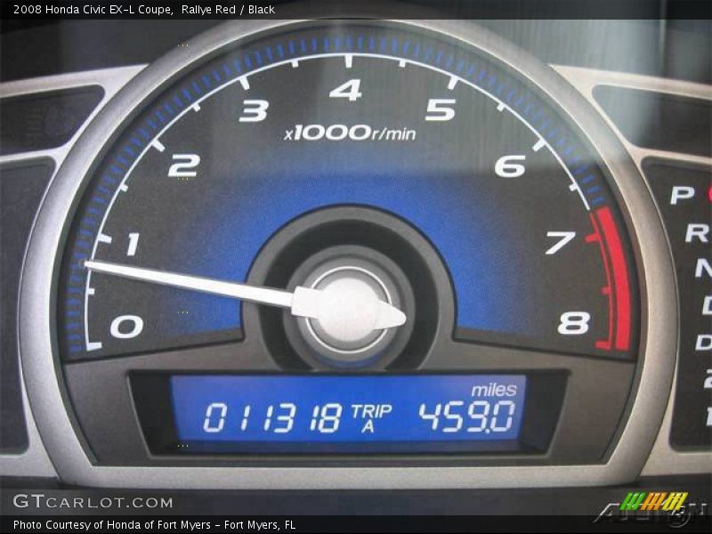 Rallye Red / Black 2008 Honda Civic EX-L Coupe