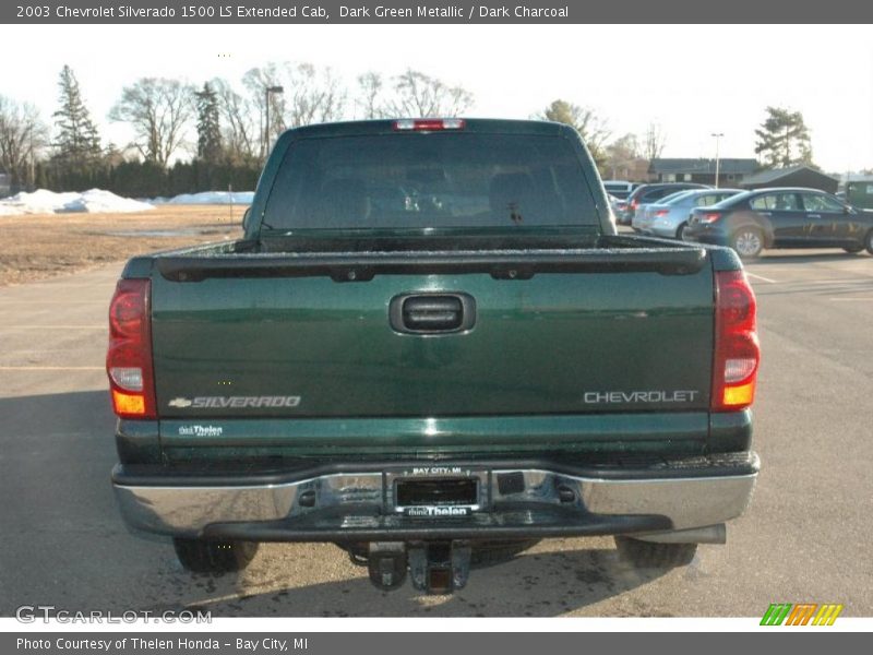 Dark Green Metallic / Dark Charcoal 2003 Chevrolet Silverado 1500 LS Extended Cab