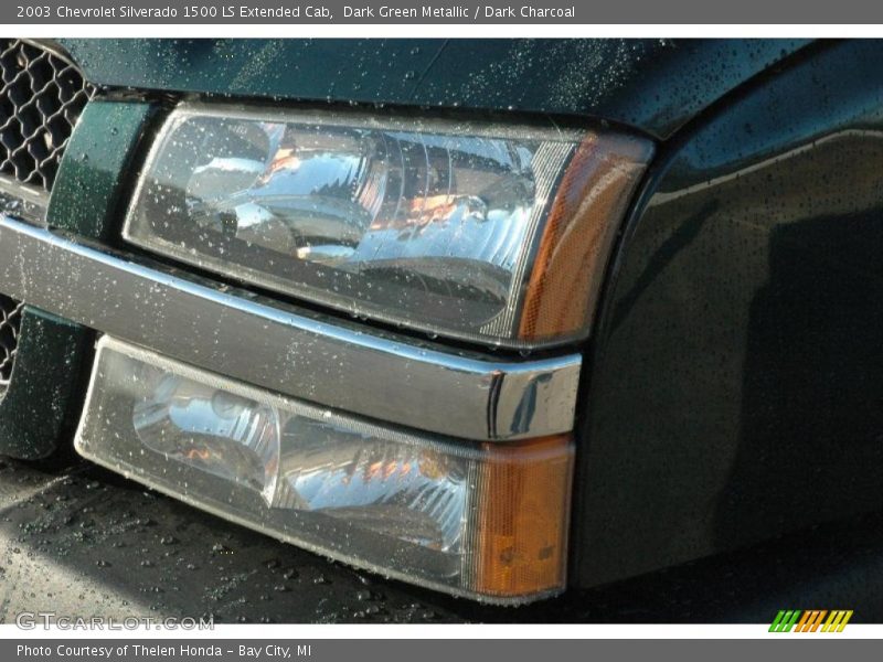 Dark Green Metallic / Dark Charcoal 2003 Chevrolet Silverado 1500 LS Extended Cab