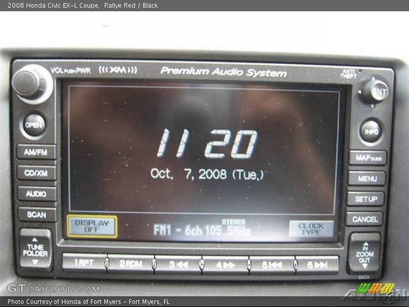 Rallye Red / Black 2008 Honda Civic EX-L Coupe