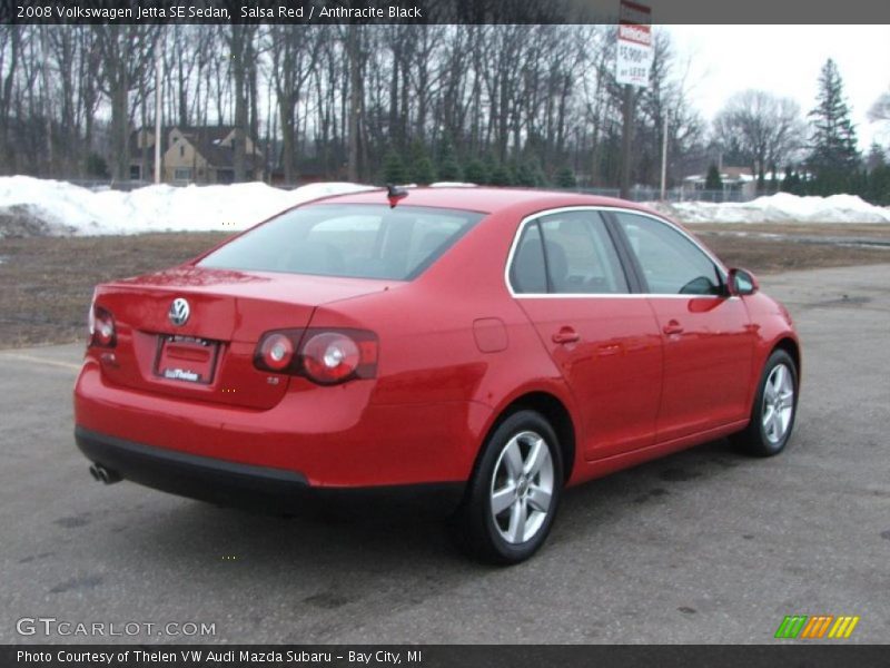 Salsa Red / Anthracite Black 2008 Volkswagen Jetta SE Sedan