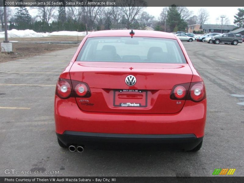 Salsa Red / Anthracite Black 2008 Volkswagen Jetta SE Sedan