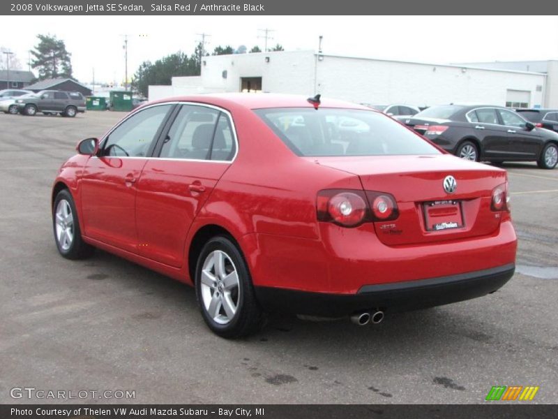 Salsa Red / Anthracite Black 2008 Volkswagen Jetta SE Sedan